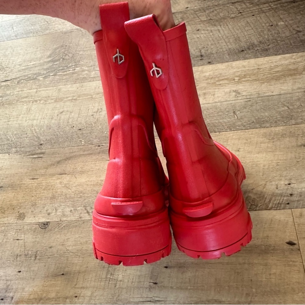 Rag & Bone Shiloh Rainboots in Fire Red - Picture 8 of 14